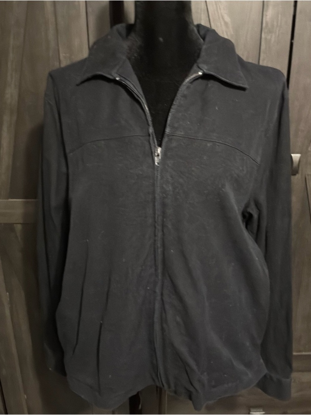 Jones Wear Black Stretch Zip Jacket
